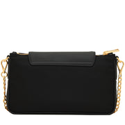 Prada 1BH085 Tessuto Nylon Convertible Clutch Sling Bag- Black