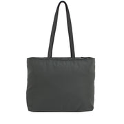 Prada 1BG052 Nylon Jacquard Bow Tote Bag- Ardesia