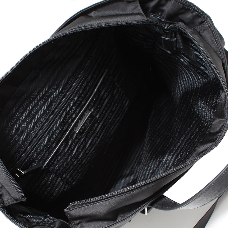 Prada B2530T Tessuto Nylon Convertible Tote Bag- Black