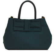 Prada 1BG068 Nylon Jacquard Shopping Convertible Bag- Denim
