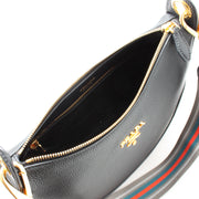 Prada 1BC052 Vitello Daino Leather Hobo Bag- Black