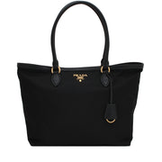 Prada 1BG158 Tessuto Nylon Tote Bag- Black