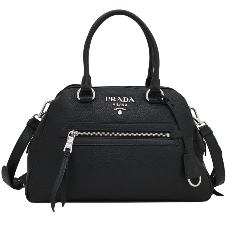 Prada 1BB054 Vitello Phenix Leather Convertible Bag