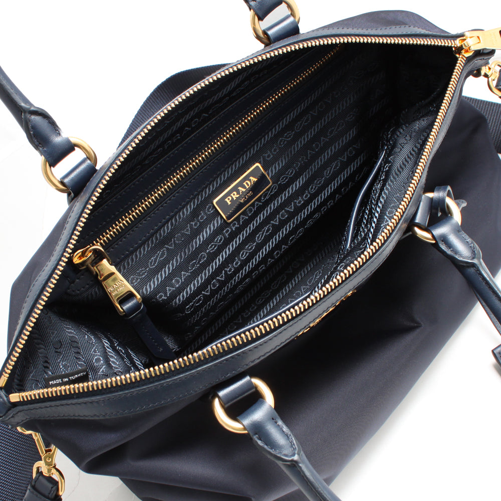 トートバッグ PRADA BORSA A MANO 1BA104 ZMY F0002 Prada 1BA104 Tessuto Nylon Convertible Tote Bag- Black