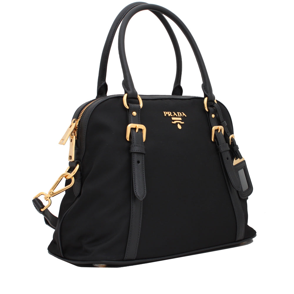 PRADA 鞄 Prada ナッパレザー ショルダーバッグ | ブラック | FARFETCH JP