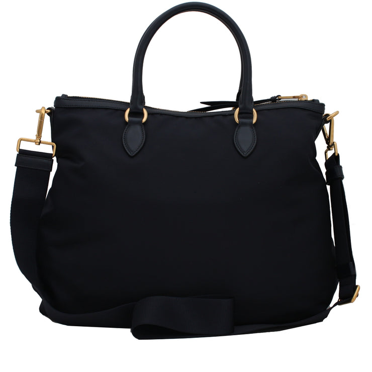 Prada 1BC060 Tessuto Nylon Convertible Bag- Bleu