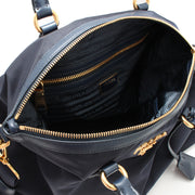 Prada 1BC060 Tessuto Nylon Convertible Bag- Bleu