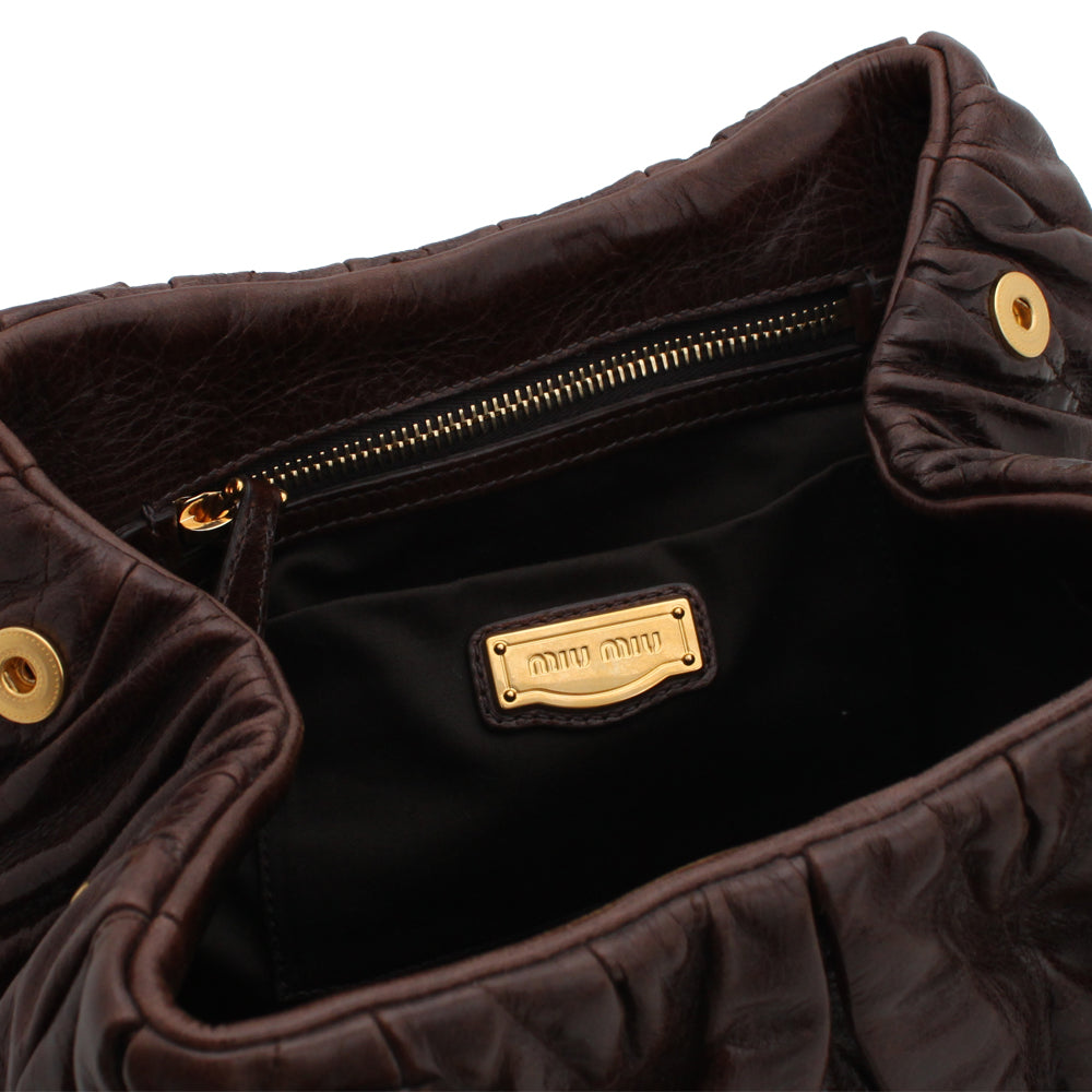 Miu Miu Bag RN0473 Matelasse Braided Handle Bag – PinkOrchard.com