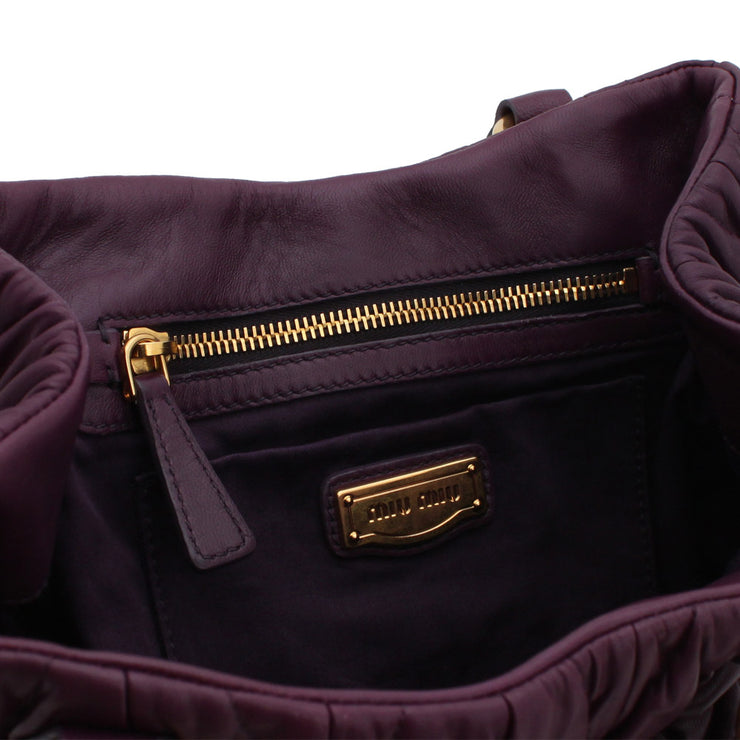 Miu Miu Matelasse Braided Handle Convertible Bag