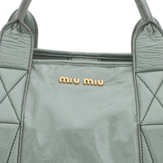 Miu Miu Tessuto Vernice Patent Tote Bag