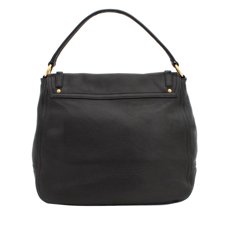 Miu Miu Deerskin Top Handle Hobo Bag with Flap