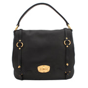 Miu Miu Deerskin Top Handle Hobo Bag with Flap
