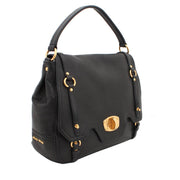 Miu Miu Deerskin Top Handle Hobo Bag with Flap