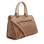 Miu Miu Vitello Shine Leather Convertible Tote Bag- Camel