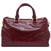 Miu Miu RN1091 Vitello Shine Shopping Bag- Amaranth