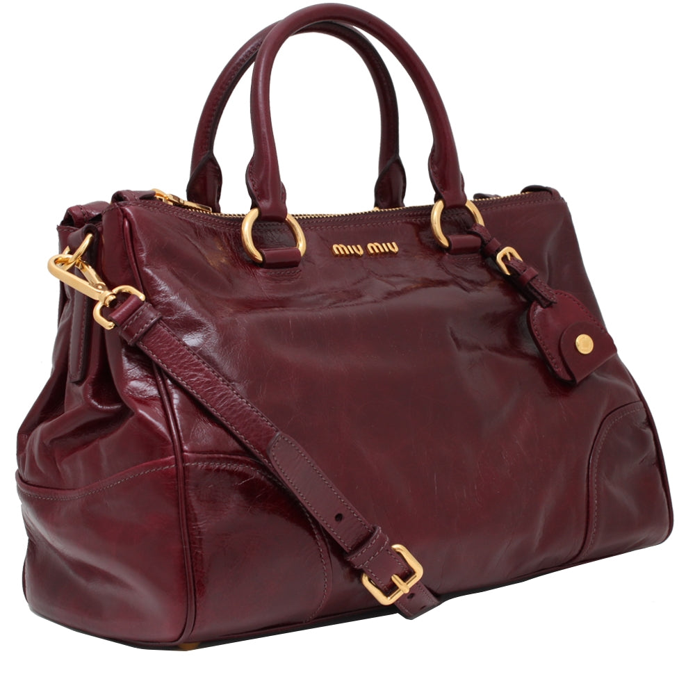 Miu Miu RN1091 Vitello Shine Shopping Bag – PinkOrchard.com