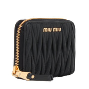 Miu Miu 5MM268 Matelasse Leather Coin Purse- Black