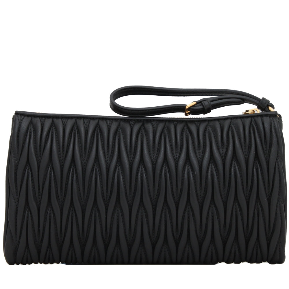 Miu Miu 5BH057 Matelasse Leather Convertible Clutch Bag