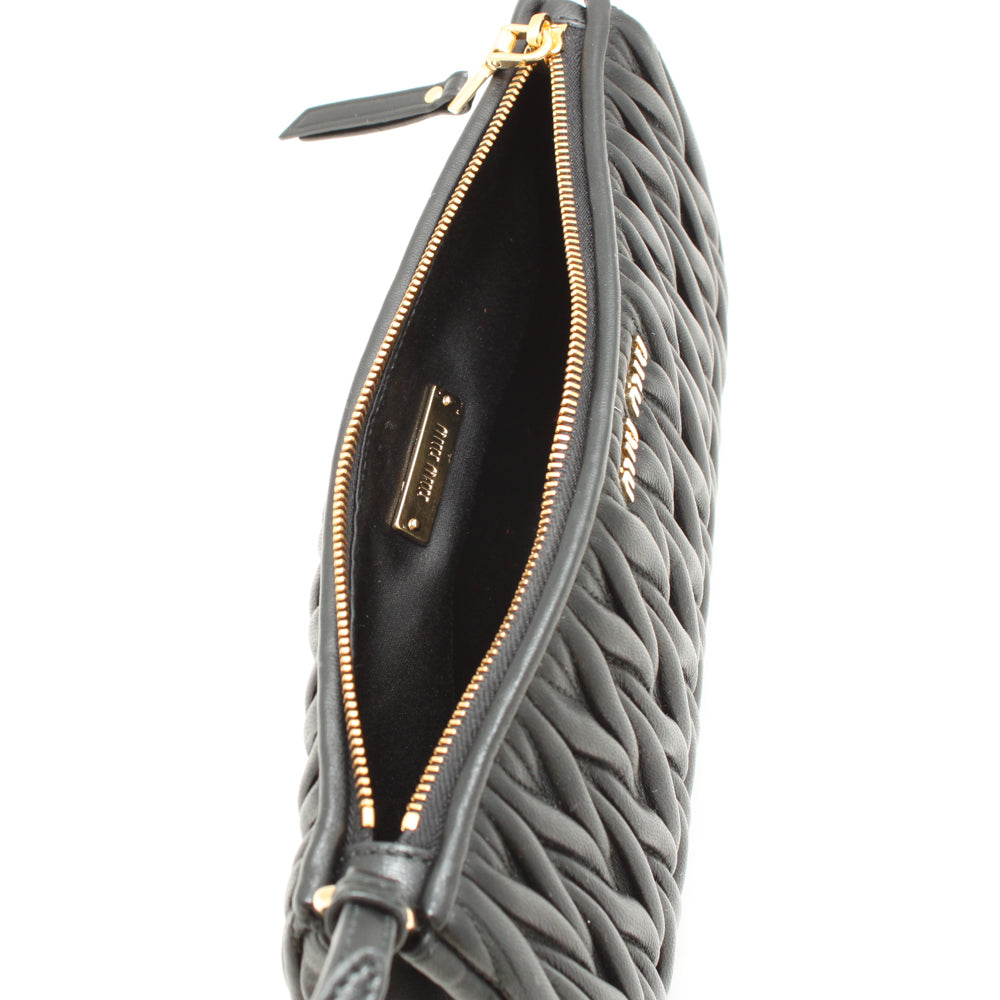 Miu Miu 5BH057 Matelasse Leather Convertible Clutch Bag