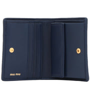Miu Miu 5MV204 Nappa Impunture Leather Small Wallet- Bluette