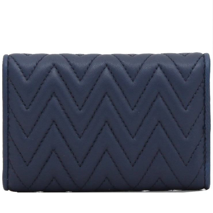 Miu Miu 5PG222 Nappa Impunture Leather Key Holder- Bluette