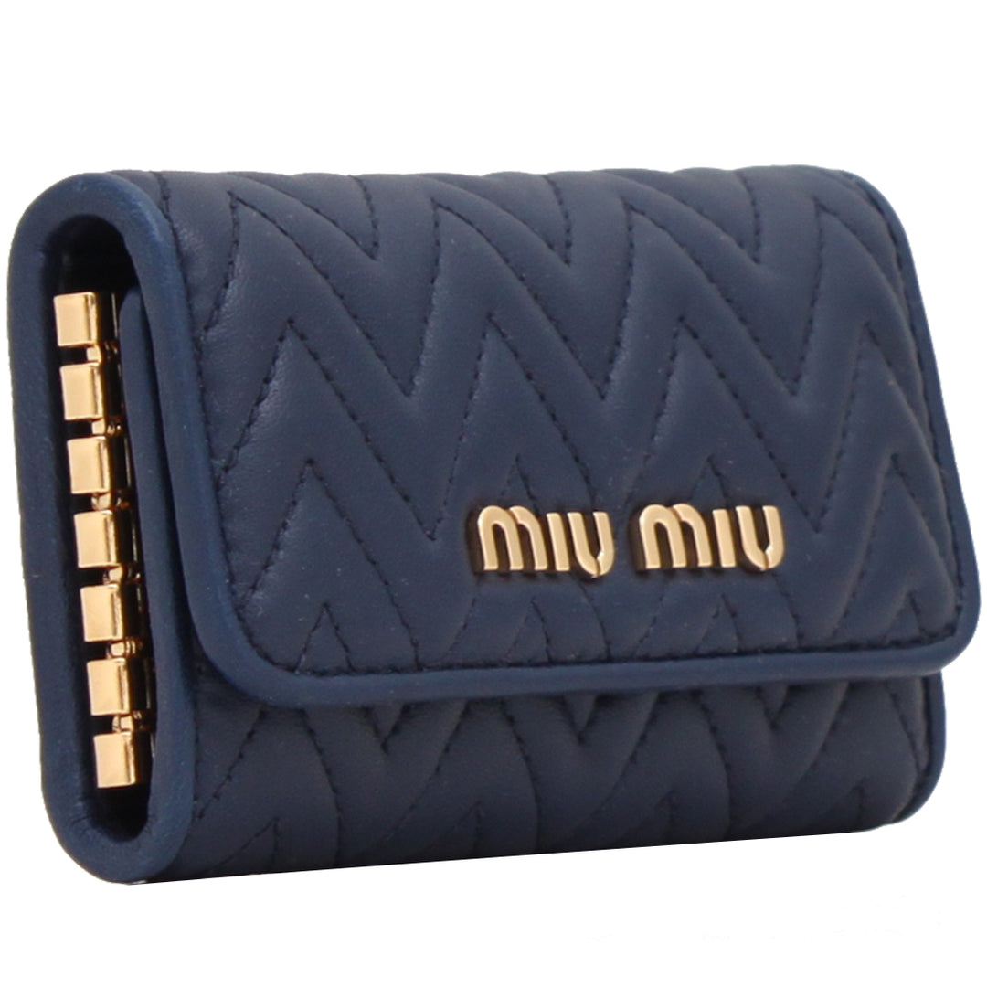 小物 MIU MIU Logo Key Holder Miu Miu 5PG222 Nappa Impunture Leather Key Holder – PinkOrchard.com