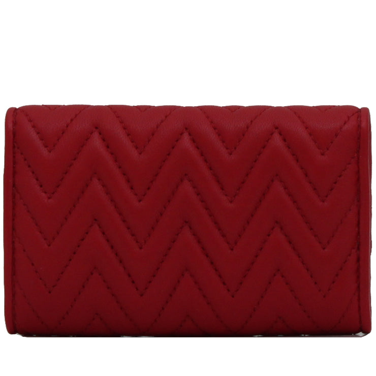 Miu Miu 5PG222 Nappa Impunture Leather Key Holder- Fuoco