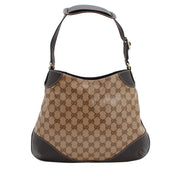 Gucci GG Crystal Capri Hobo Bag  w Leather Trim