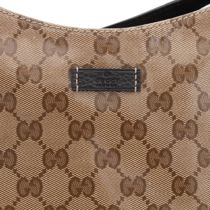 Gucci GG Crystal Capri Hobo Bag  w Leather Trim
