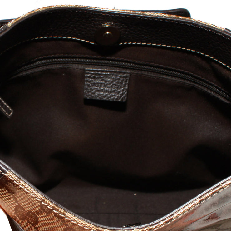 Gucci GG Crystal Capri Hobo Bag  w Leather Trim