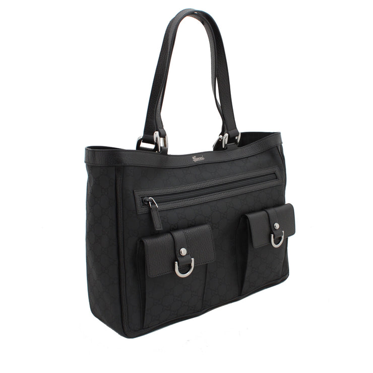 Gucci GG Nylon Double Pocket Square Tote Bag