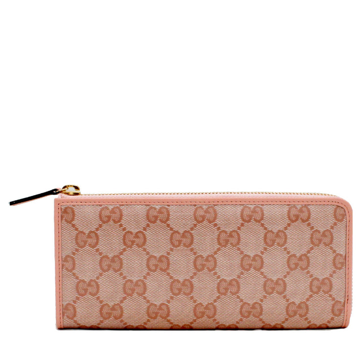 Gucci GG Crystal L-Shaped Zip Around Continental Wallet