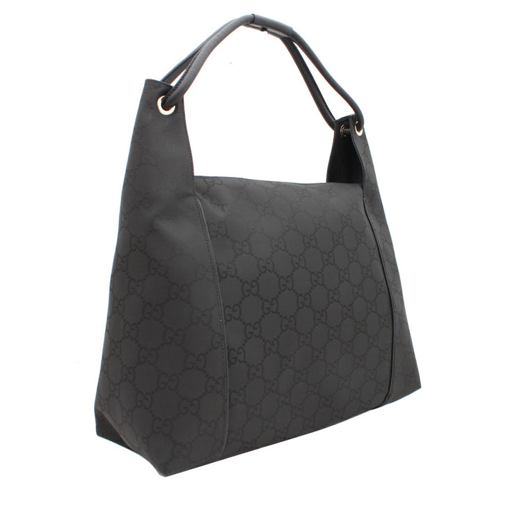 Gucci GG Nylon Joliquer Hobo Bag- Black