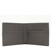 Gucci Men's Signature Web Bi-fold Leather Wallet- Black-Red
