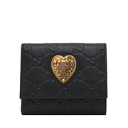 Gucci Ladies' Guccisima Hysteria French Leather Wallet- Black