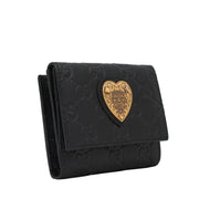 Gucci Ladies' Guccisima Hysteria French Leather Wallet- Black