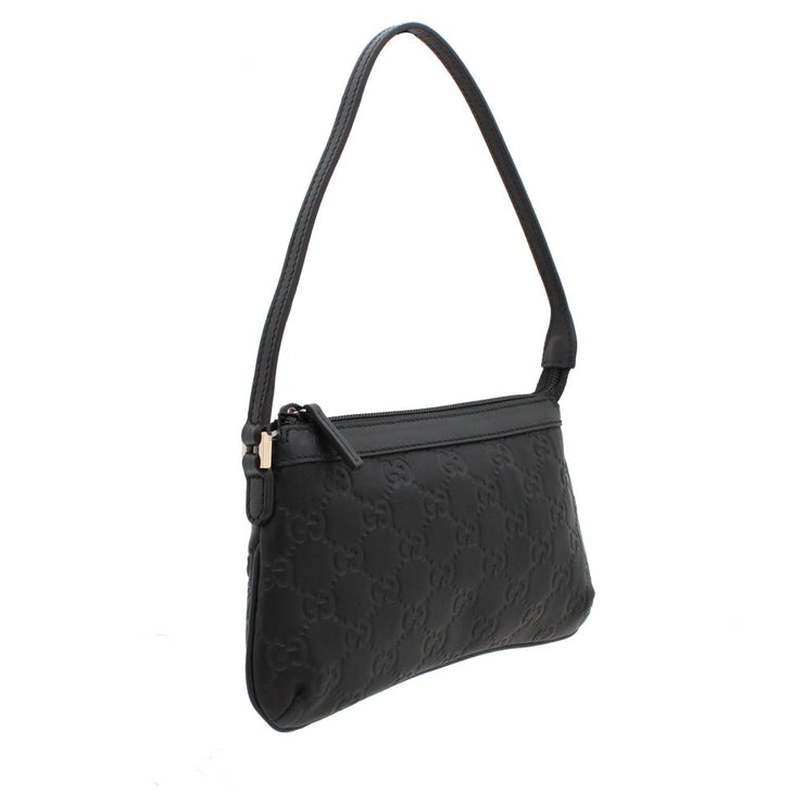 Gucci Small Guccisima Leather Evening Bag- Black