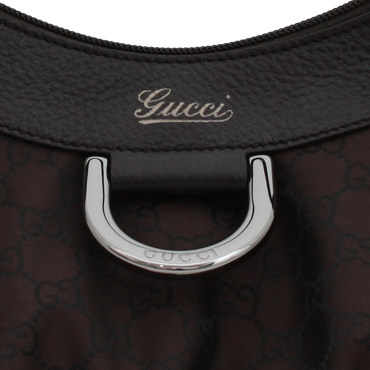Gucci GG Nylon Small Hobo Bag- Brown