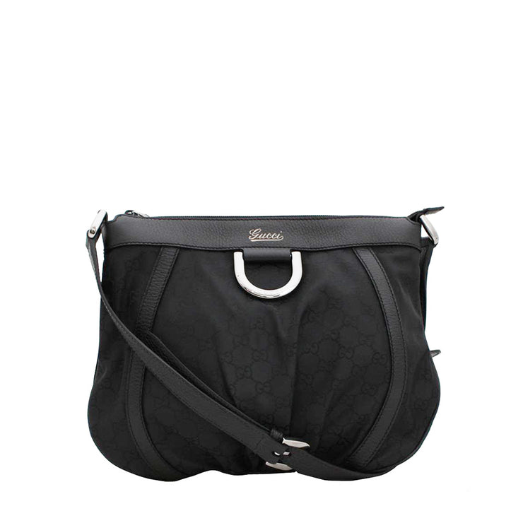 Gucci GG Nylon Crossbody Bag- Black