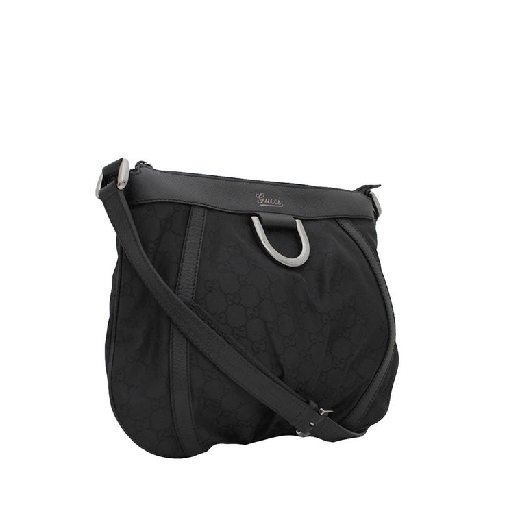 Gucci GG Nylon Crossbody Bag- Black