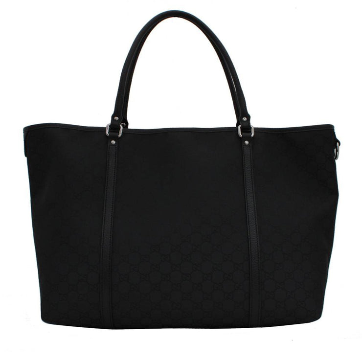 Gucci GG Nylon Shoulder Tote Bag- Black