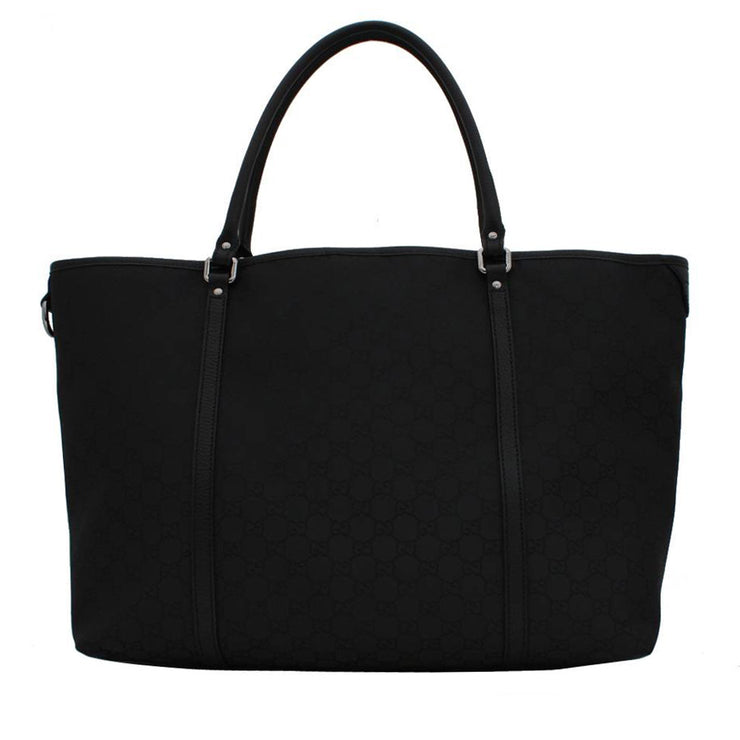 Gucci GG Nylon Shoulder Tote Bag- Black