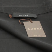 Gucci GG Silk & Wool Slim Scarf- Black