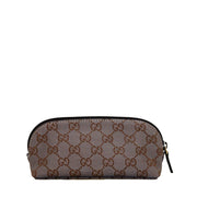 Gucci GG Jaquard Cosmetic Case- Silver Gold