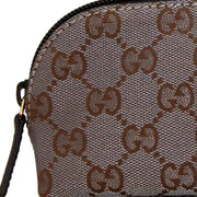 Gucci GG Jaquard Cosmetic Case- Silver Gold