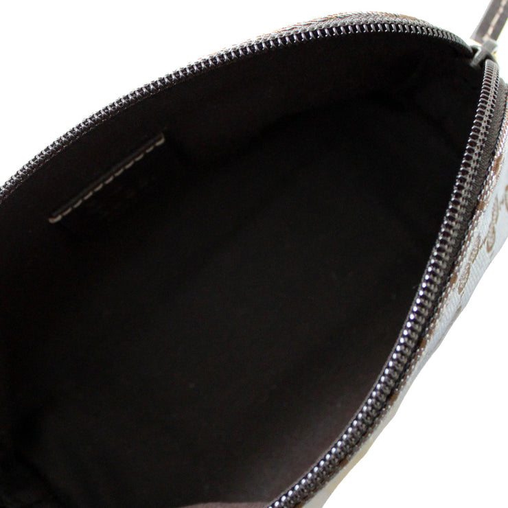 Gucci GG Jaquard Cosmetic Case- Silver Gold