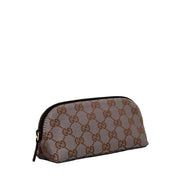 Gucci GG Jaquard Cosmetic Case- Silver Gold