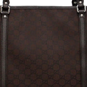 Gucci GG Nylon Medium Tote Bag- Brown