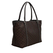 Gucci GG Nylon Medium Tote Bag- Brown