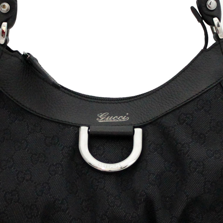 Gucci GG Denim Small Hobo Bag- Black